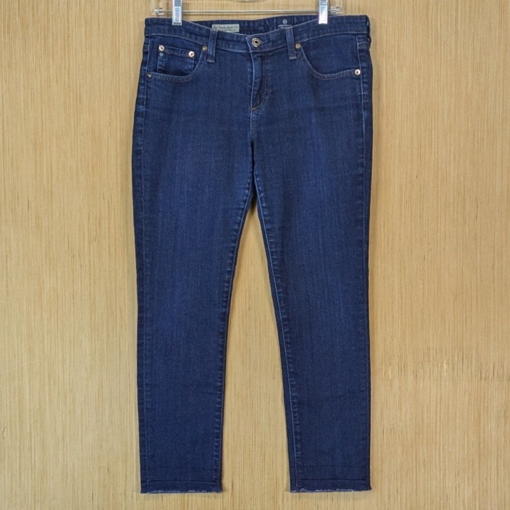 AG Adriano Goldschmied The Stevie Roll-Up Slim Straight Jeans Dark Wash Size 31R